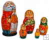 Charming family 5 pc Russian dolls
