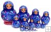 Flowers & Bird 15 pce nesting dolls