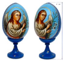 Angel wooden painted egg