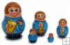 Musicians with balalaika 5 pc nesting dolls