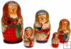 With freckles and butterfly 5 pc nesting dolls