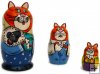 Cat and mice 3 pc nesting dolls