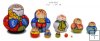 Santa family nesting dolls 10 pc
