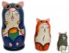 Cat-musician 3 pc babushka dolls