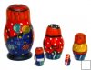 Clown with a dog 5 pc nesting dolls