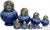 Daisies on Blue 10 pce nesting dolls