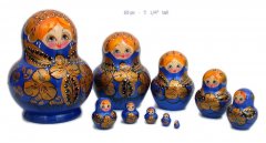 Blue matryoshka 10 pc