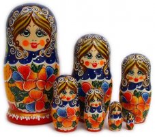 Bunch of Flowers matryoshka 7 pc