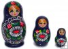Daisy navy blue 3 pc nesting dolls Daisy navy blue 3 pc nesting dolls