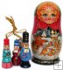 Babushka Doll "Winter Troika" for Christmas Tree Decoration Babushka Doll "Winter Troika" for Christmas Tree Decoration