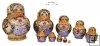 Woodburn Purple nesting dolls 10 pc