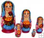 Red apples 5 pc nesting dolls