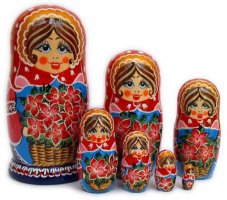 Bunch of Flowers matryoshka 7 pc