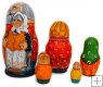 Charming family 5 pc Russian dolls