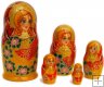 Lady with butterfly 5 pc nesting dolls