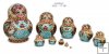 Woodburn Aqua nesting dolls 10 pc