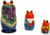Cat and mice 3 pc nesting dolls