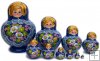 Daisies on Blue 10 pce nesting dolls