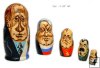 Russian & Soviet Leaders, Presidents 5 pc matryoshka