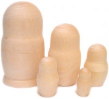 Blank nesting dolls 5 pc 6.5"