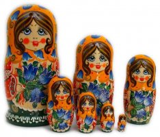 Bunch of Flowers matryoshka 7 pc