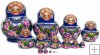Floral Matryoshka in Blue 15 pc