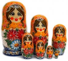 Bunch of Flowers matryoshka 7 pc
