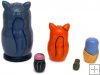 Cat-musician 5 pc nesting dolls