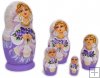 Princes with Lilac 5 pc Russian dolls