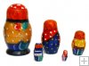 Clown with garmoshka 5 pc nesting dolls