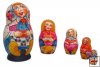 "Family on Easter" nesting dolls 5 pc