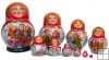 Festive Winter 10 pc babushka dolls