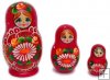 Daisy red 3 pc nesting dolls