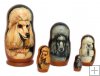 Poodle dog 5 pc matryoshka