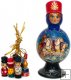Babushka Doll "Russian Troika" for Christmas Tree Decoration