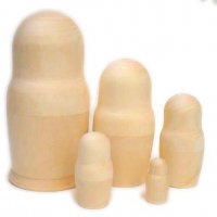 Blank nesting dolls 5 pc 7"
