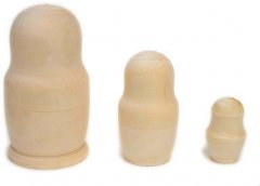 Blank nesting dolls 3 pc 3.5"