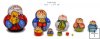 Santa family nesting dolls 10 pc