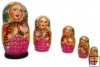 Lady with a Cat 5 pc matryoshka