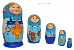 Country girl matryoshka 5 pc