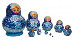 Blue matryoshka 10 pc